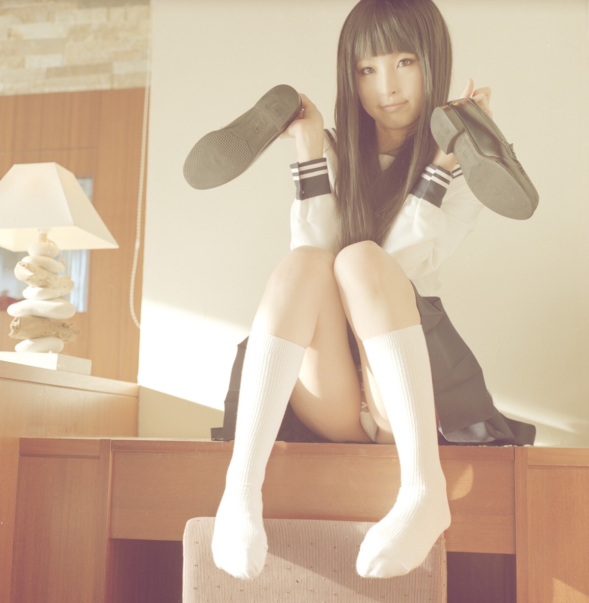 [Cosplay] Awesome body School Girl Cosplay Set